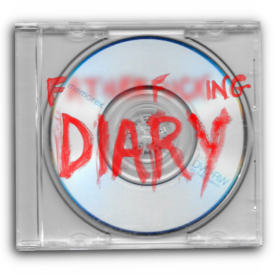 picture of f*****f***ing diary written on a mini dvd-rw