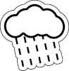 minimalist cartoon rain cloud